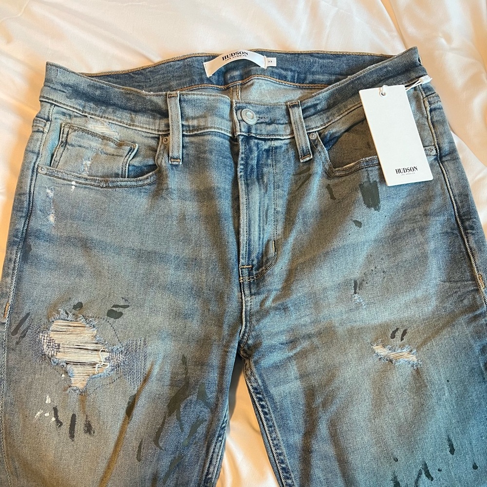 Men’s Distressed Hudson Jeans